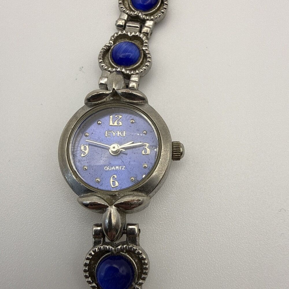 EYKI Women’s Stainless Steel Watch Water Resistant Elegant With Blue Stones